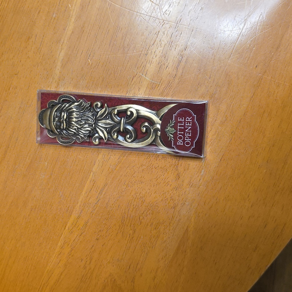 Bottle Opener Metal Gold Decorative Accents Decor NWOT Santa